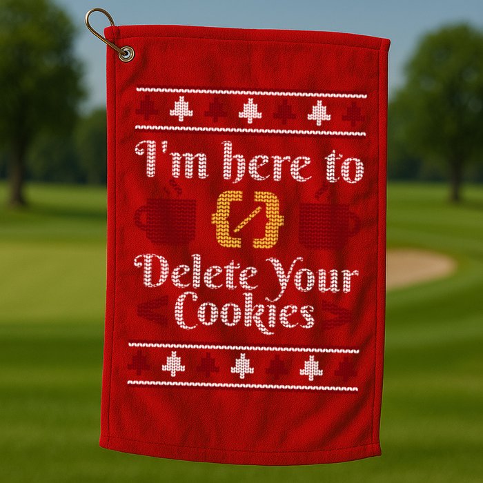 Programmer Ugly Christmas Sweater Golf Towel