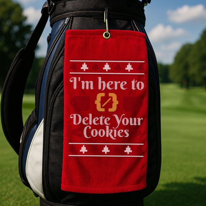 Programmer Ugly Christmas Sweater Golf Towel