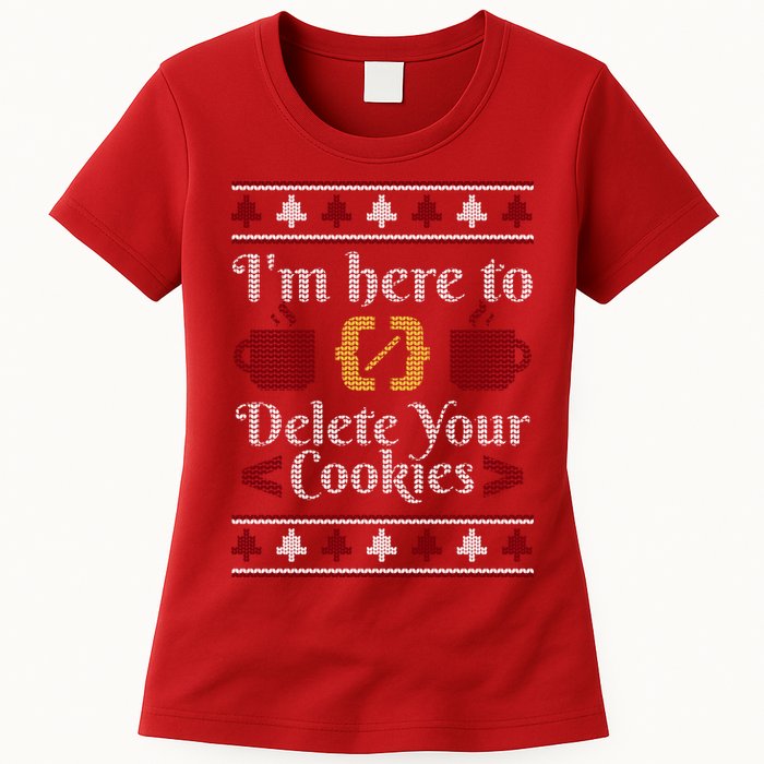 Programmer Ugly Christmas Sweater Womens T-Shirt