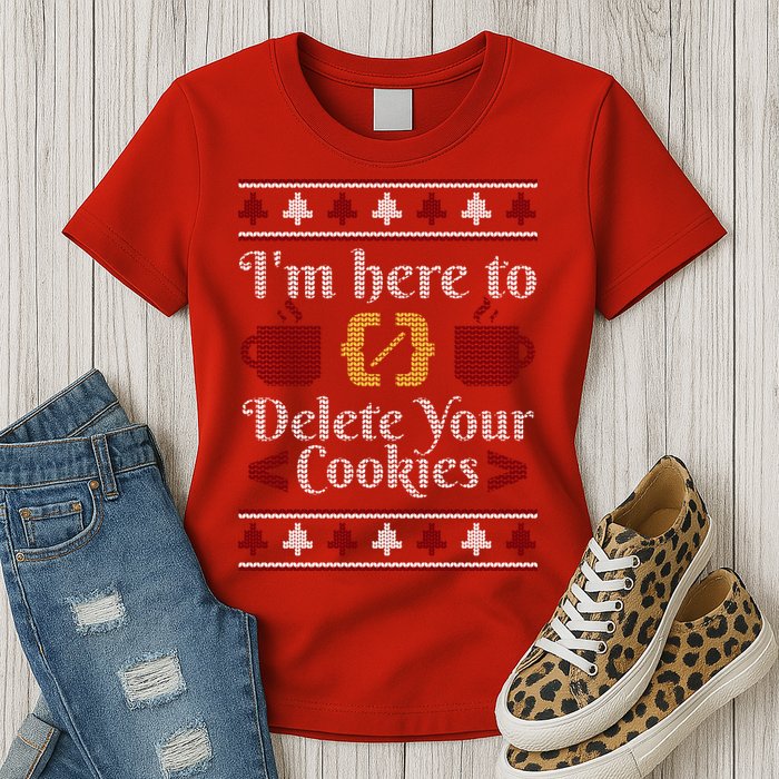 Programmer Ugly Christmas Sweater Womens T-Shirt