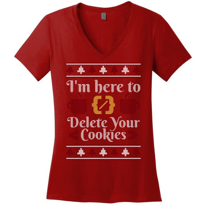 Programmer Ugly Christmas Sweater Women's V-Neck T-Shirt