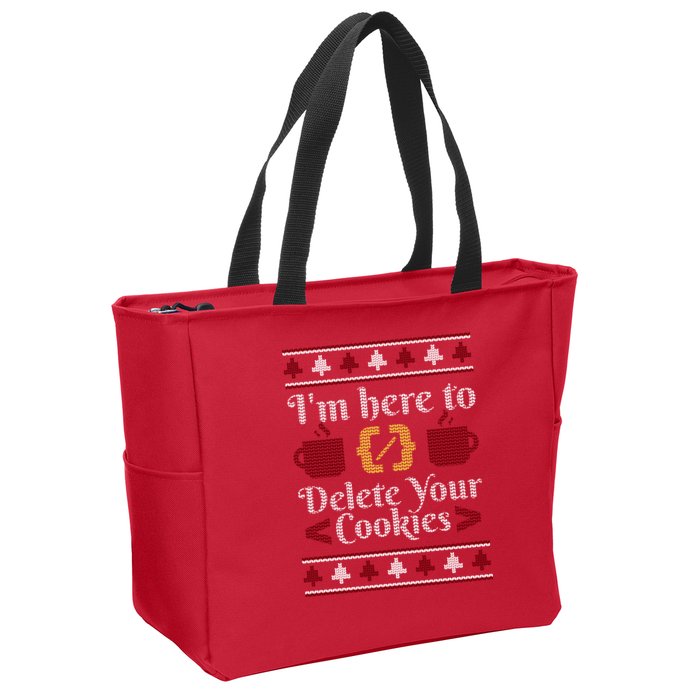 Programmer Ugly Christmas Sweater Zip Tote Bag