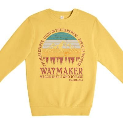 Promise Keeper Waymaker Isaiah Forest Mountains Premium Crewneck Sweatshirt