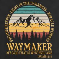 Promise Keeper Waymaker Isaiah Forest Mountains Garment-Dyed Fleece Hoodie