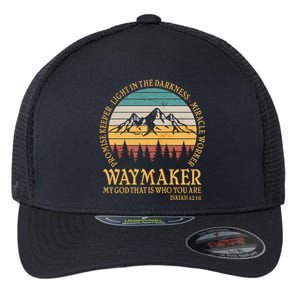 Promise Keeper Waymaker Isaiah Forest Mountains Flexfit Unipanel Trucker Cap