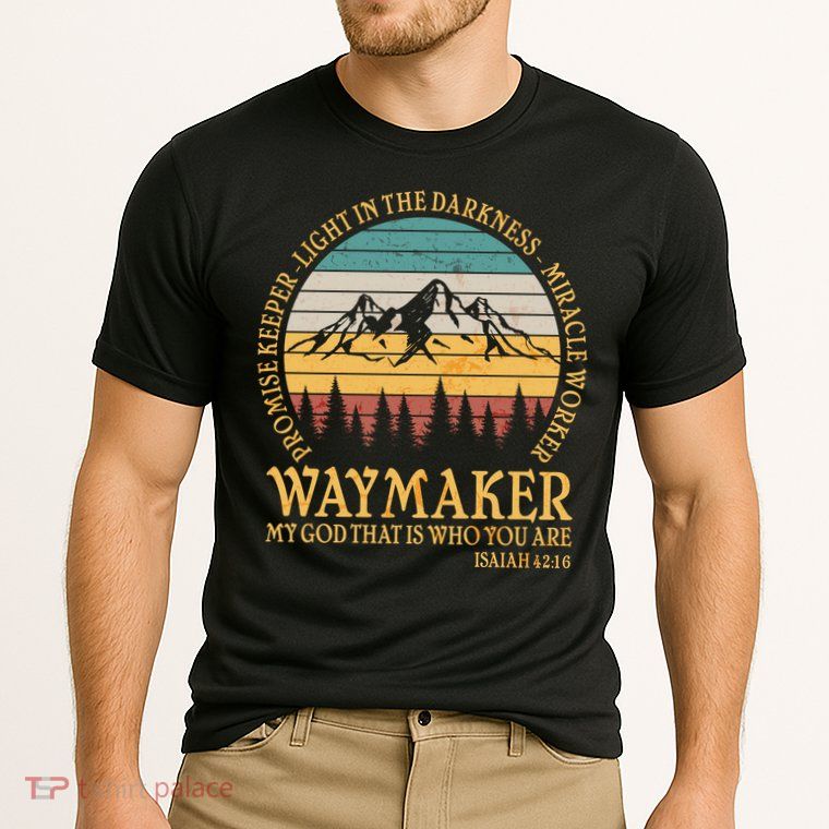 Promise Keeper Waymaker Isaiah Forest Mountains Performance Shirt