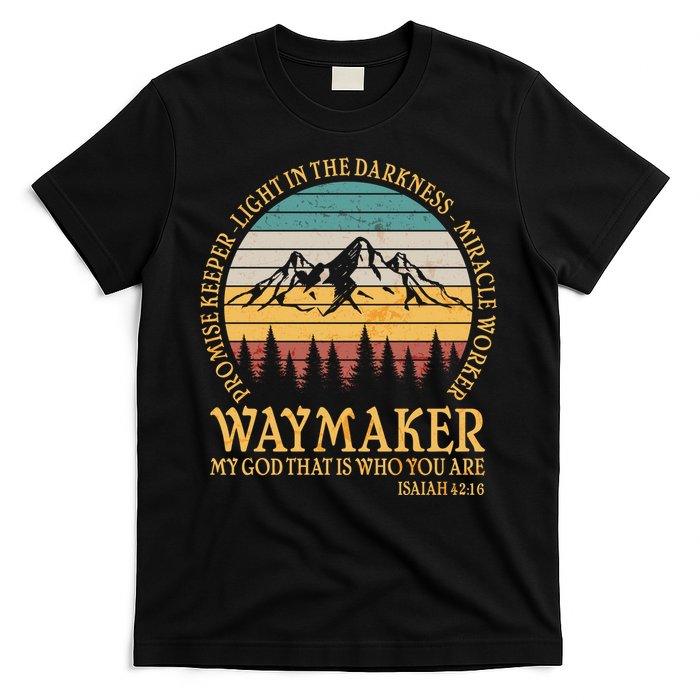 Promise Keeper Waymaker Isaiah Forest Mountains T-Shirt