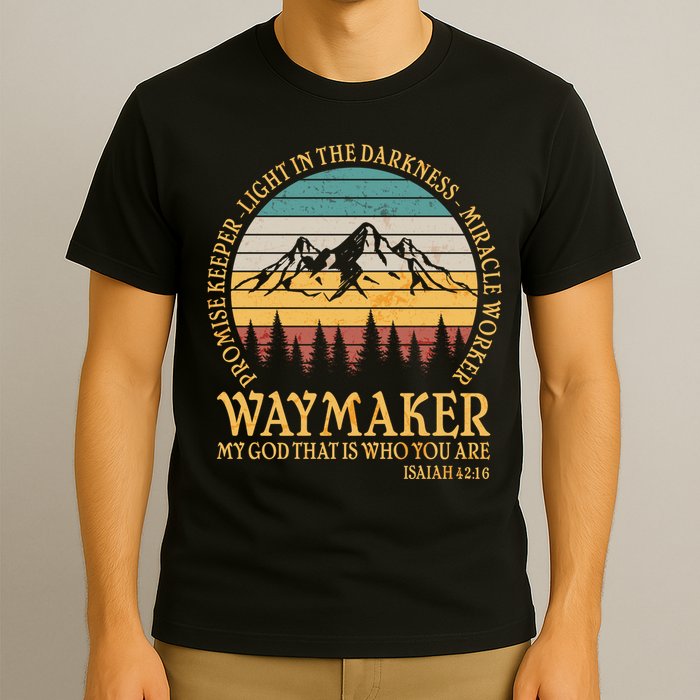 Promise Keeper Waymaker Isaiah Forest Mountains T-Shirt