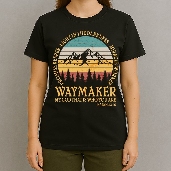 Promise Keeper Waymaker Isaiah Forest Mountains T-Shirt