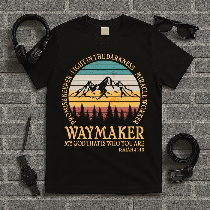Promise Keeper Waymaker Isaiah Forest Mountains T-Shirt