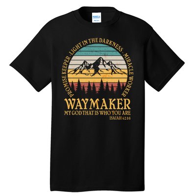 Promise Keeper Waymaker Isaiah Forest Mountains Tall T-Shirt