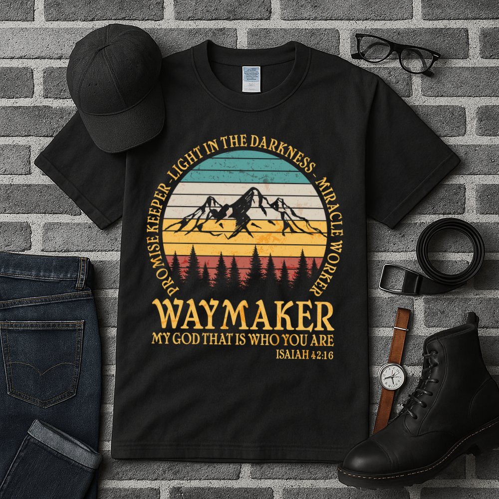 Promise Keeper Waymaker Isaiah Forest Mountains Tall T-Shirt