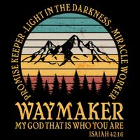 Promise Keeper Waymaker Isaiah Forest Mountains 7-Panel Snapback Hat
