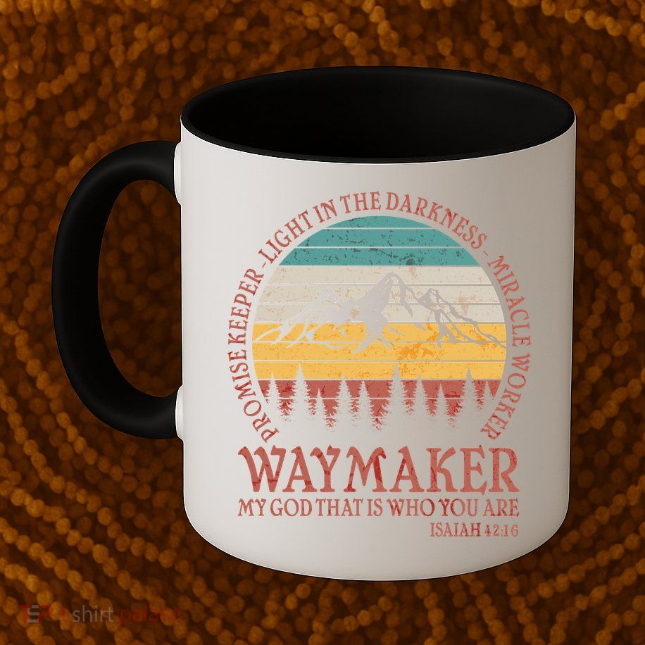 Promise Keeper Waymaker Isaiah Forest Mountains Mug