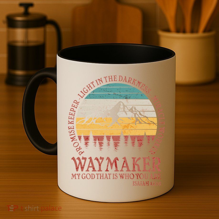 Promise Keeper Waymaker Isaiah Forest Mountains Mug