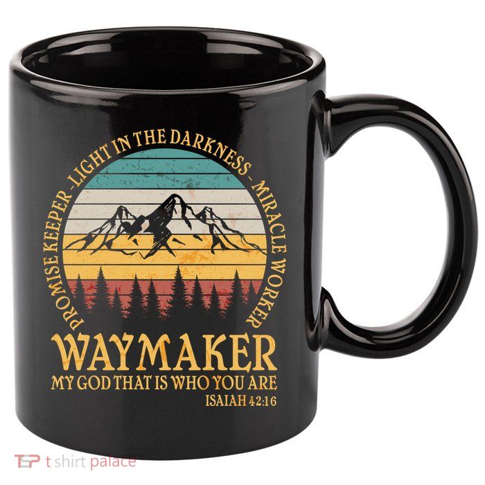Promise Keeper Waymaker Isaiah Forest Mountains 11oz C Handle Ceramic Mug