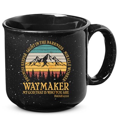 Promise Keeper Waymaker Isaiah Forest Mountains 15oz Campfire Ceramic Mug