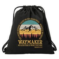 Promise Keeper Waymaker Isaiah Forest Mountains Drawstring Bag