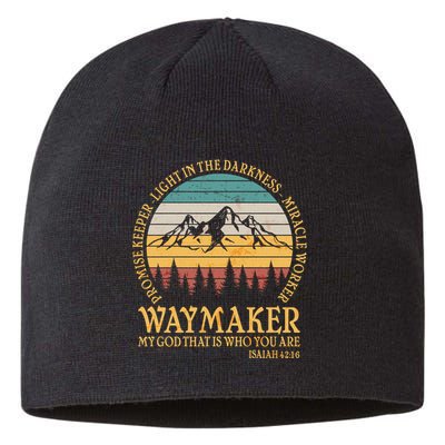 Promise Keeper Waymaker Isaiah Forest Mountains Sustainable Beanie