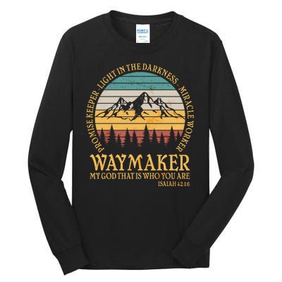 Promise Keeper Waymaker Isaiah Forest Mountains Tall Long Sleeve T-Shirt