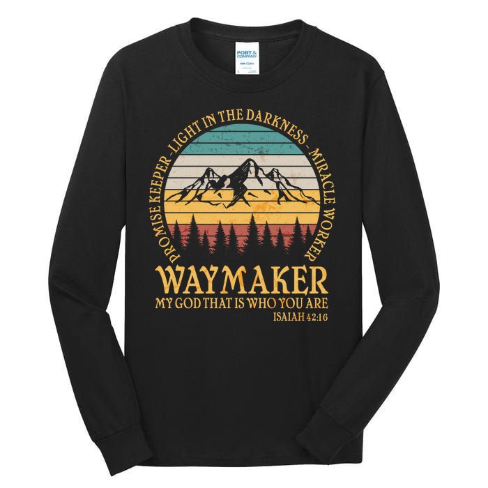 Promise Keeper Waymaker Isaiah Forest Mountains Tall Long Sleeve T-Shirt