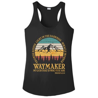 Promise Keeper Waymaker Isaiah Forest Mountains Ladies PosiCharge Competitor Racerback Tank