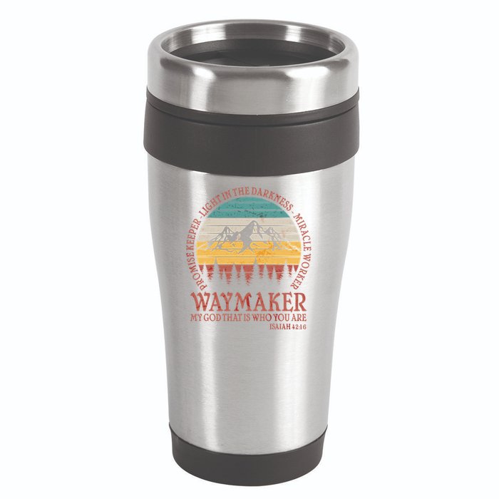 Promise Keeper Waymaker Isaiah Forest Mountains 16oz Travel Tumbler