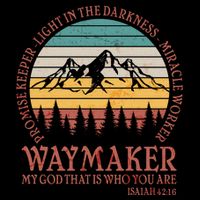 Promise Keeper Waymaker Isaiah Forest Mountains 16oz Travel Tumbler