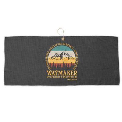 Promise Keeper Waymaker Isaiah Forest Mountains Large Microfiber Waffle Golf Towel