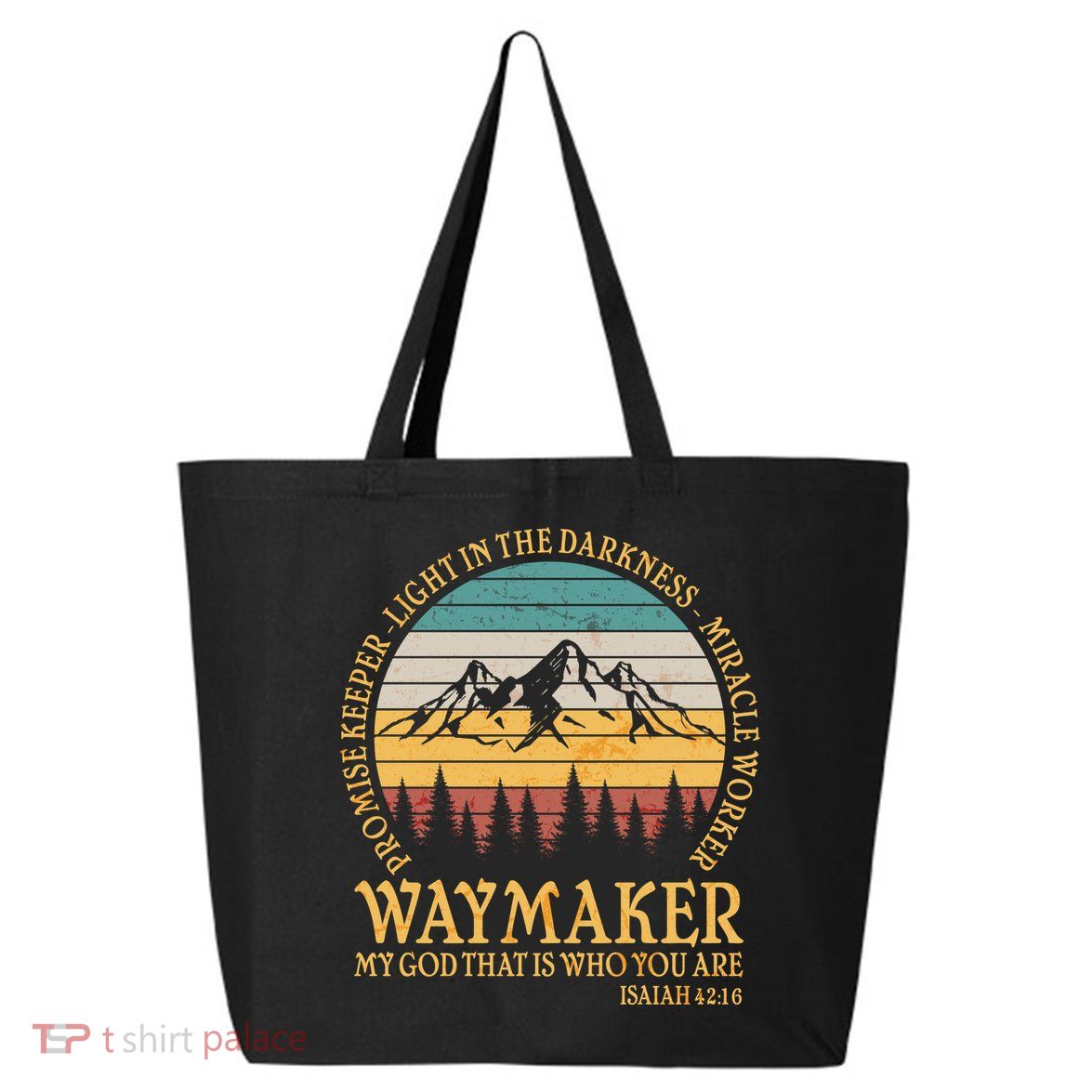 Promise Keeper Waymaker Isaiah Forest Mountains 25L Jumbo Tote