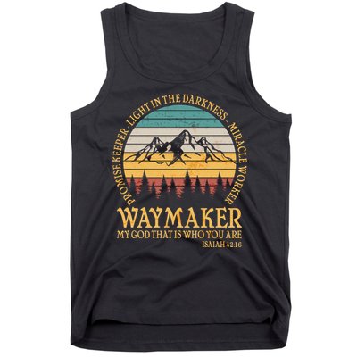Promise Keeper Waymaker Isaiah Forest Mountains Tank Top