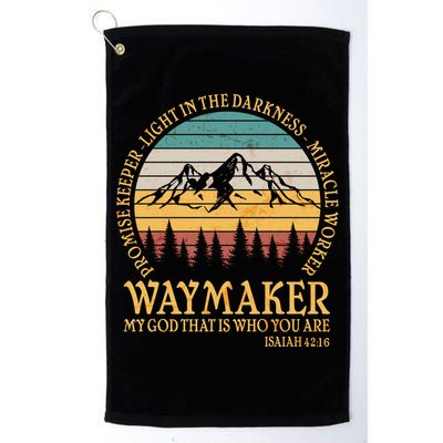 Promise Keeper Waymaker Isaiah Forest Mountains Golf Towel
