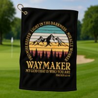 Promise Keeper Waymaker Isaiah Forest Mountains Golf Towel