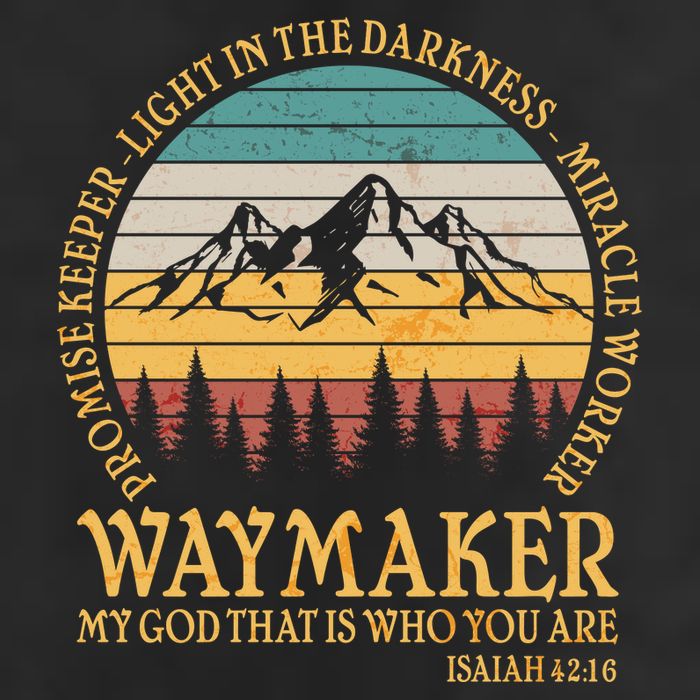Promise Keeper Waymaker Isaiah Forest Mountains Golf Towel
