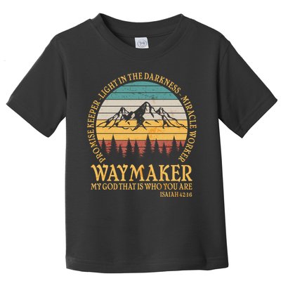 Promise Keeper Waymaker Isaiah Forest Mountains Toddler T-Shirt