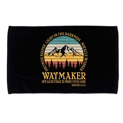 Promise Keeper Waymaker Isaiah Forest Mountains Microfiber Hand Towel
