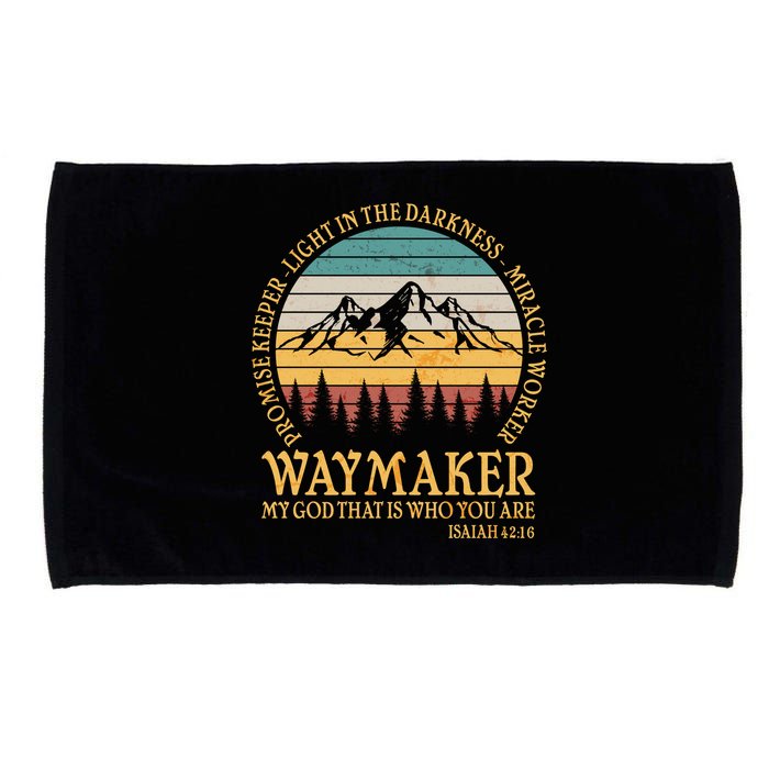 Promise Keeper Waymaker Isaiah Forest Mountains Microfiber Hand Towel
