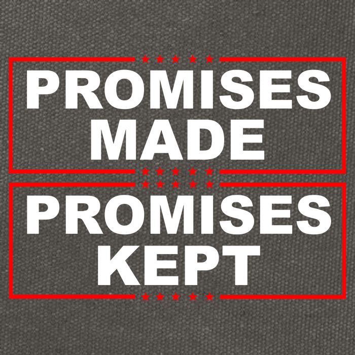 Promises Made Promises Kept Donald Trump Cotton Canvas Backpack