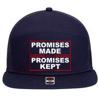 Promises Made Promises Kept Donald Trump 7 Panel Mesh Trucker Snapback Hat