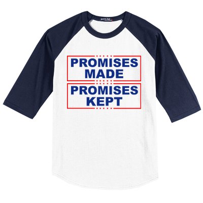 Promises Made Promises Kept Donald Trump Baseball Sleeve Shirt