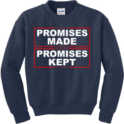 Promises Made Promises Kept Donald Trump Kids Sweatshirt