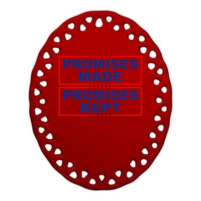 Promises Made Promises Kept Donald Trump Ceramic Oval Ornament