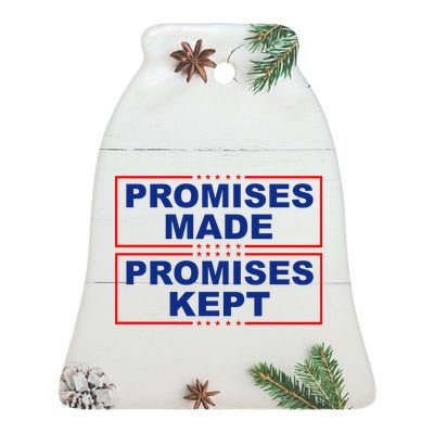 Promises Made Promises Kept Donald Trump Ceramic Bell Ornament