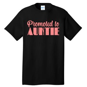 Promoted To Auntie New Baby Niece Nephew Tall T-Shirt