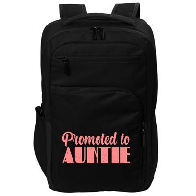 Promoted To Auntie New Baby Niece Nephew Impact Tech Backpack
