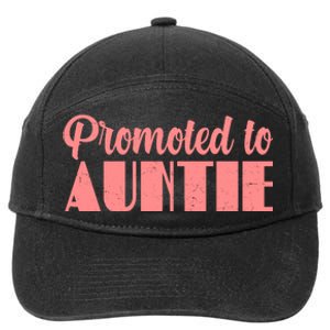 Promoted To Auntie New Baby Niece Nephew 7-Panel Snapback Hat