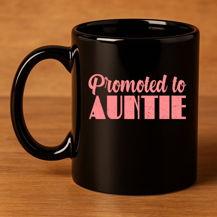 Promoted To Auntie New Baby Niece Nephew 11oz C Handle Ceramic Mug