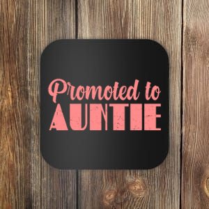 Promoted To Auntie New Baby Niece Nephew Coaster