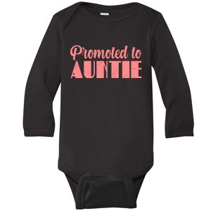 Promoted To Auntie New Baby Niece Nephew Baby Long Sleeve Bodysuit