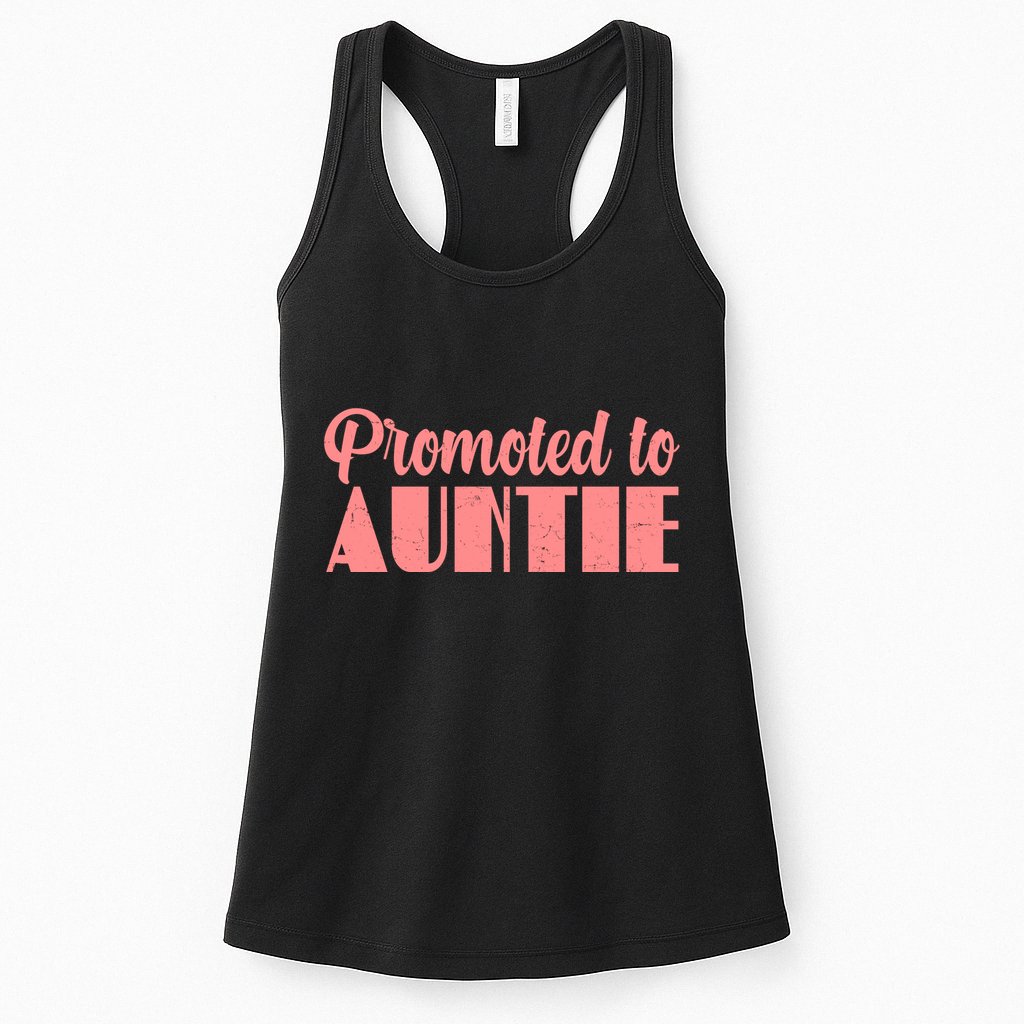 Promoted To Auntie New Baby Niece Nephew Womens Tank Top